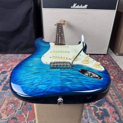 Fender FSR Quilt Top Stratocaster Model ST62-QT-AQB - Aquamarine Blue image 16