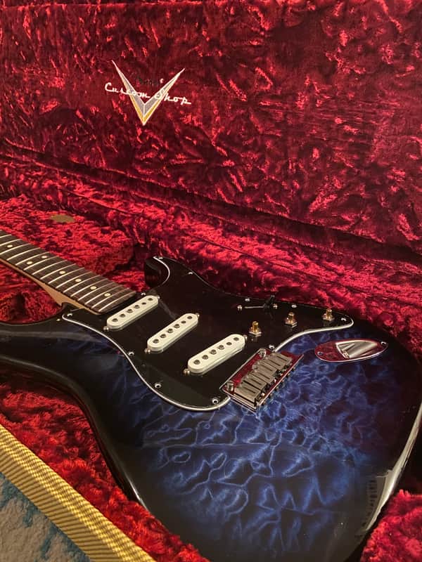 Fender Qmt American Professional Strat - Qmt blue