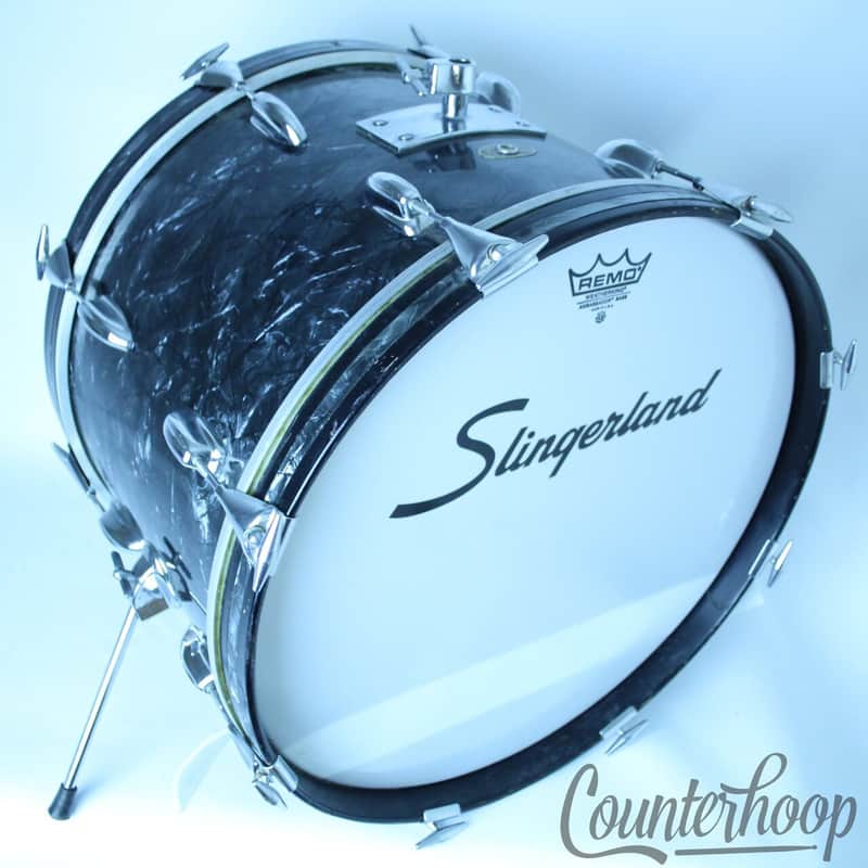 Slingerland 20x14"BDP Bass Drum Vintage 60s 3ply African Mahogany/Maple Niles,IL image 1