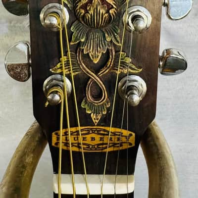 Blueberry Handmade Grand Concert Size Acoustic Guitar with Arm Rest image 2