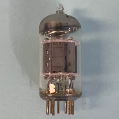 1964 Philips 12AX7 ECC83 Vintage I65 Ribbed Plate Halo Getter Tube! T197 image 5