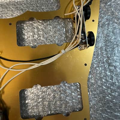 New Gold Aluminum Jazzmaster Electric Guitar Pickguard Pickups Wiring Harness Jazz Master PG image 5