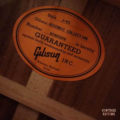 2005 Gibson J-45 Historic Collection Vintage Sunburst w/ OHSC | Fishman Acoustic Matrix Natural I, Yamano-ordered image 13