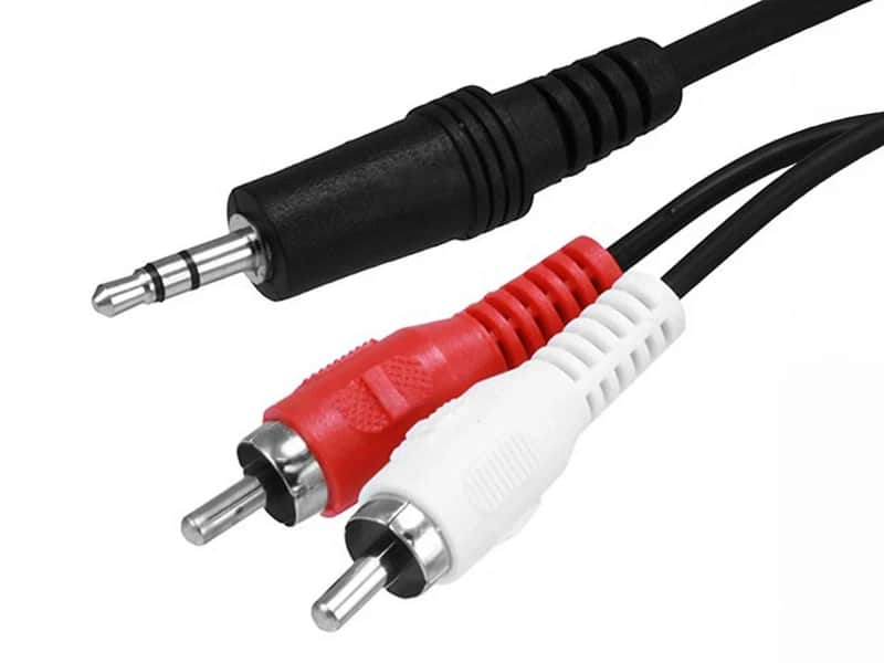 New 6ft 3.5mm (1/8") Male Stereo TRS Plug to 2 RCA Male Plug Cable - Black image 1