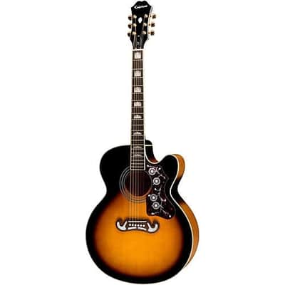 Epiphone J-200EC Studio Acoustic-Electric Guitar - Vintage Sunburst image 1