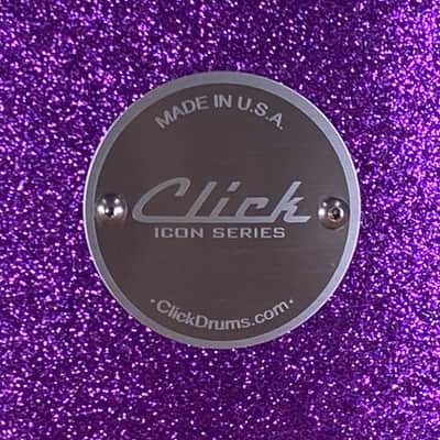 Click Icon 10ply Maple 6x12 Timbale/Tom Tom Purple Satin Sparkle image 8