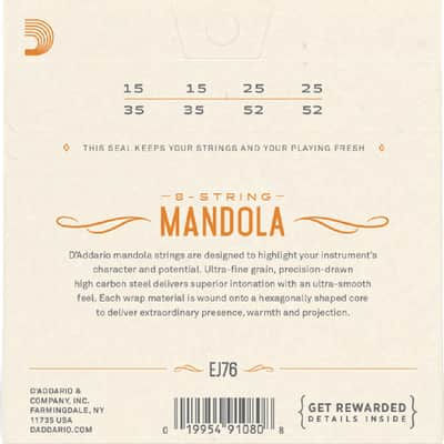 D'Addario EJ76 Phosphor Bronze Mandola Strings Medium 15-52 image 2