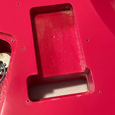 2021 Indonesia Kramer Baretta Special Ruby Red Mahogany Guitar Body 6 Post Tremolo image 11
