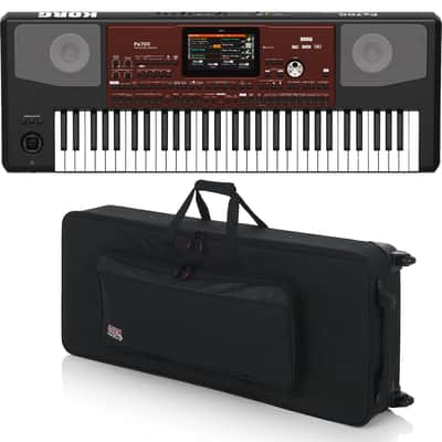 Korg Pa700 61-key Arranger Workstation, Gator GK-61 Semi-Rigid Keyboard Case Bundle