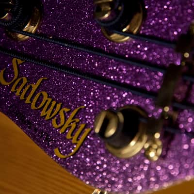 Sadowsky NYC Modern 5 - purple sparkle lefty lefthand image 4