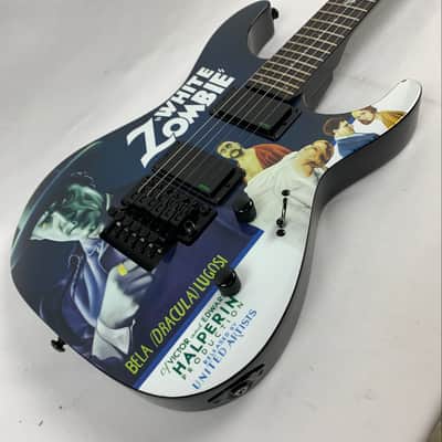 ESP LTD KH-WZ Kirk Hammett White Zombie Black Electric Guitar + Tombstone Case B-Stock - Korea image 7