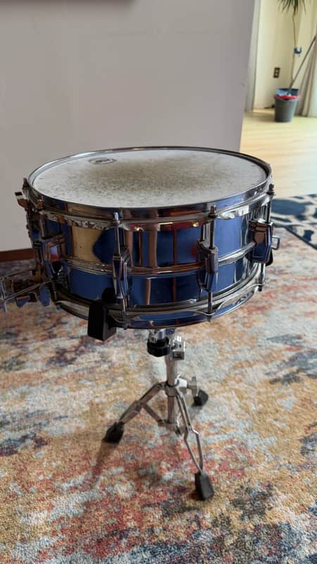 Ludwig LM402KT Hammered Supraphonic 6.5x14" 10-Lug Aluminum Snare Drum with Tube Lugs 1999 - Present - Chrome-Plated image 1