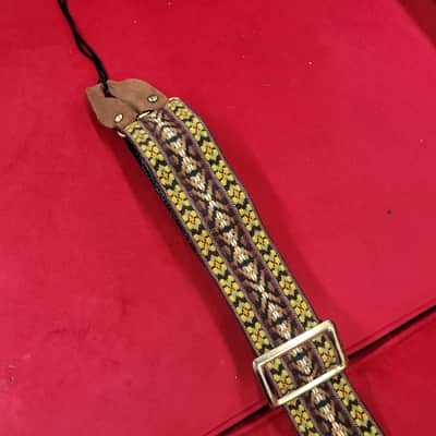 Vintage Ace/Bobby Lee style Woven Strap - Brown/Yellow image 4