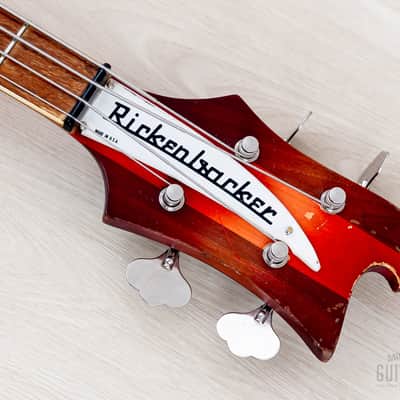 1965 Rickenbacker 4001 Vintage Neck Through Bass Fireglo w/ Case image 4