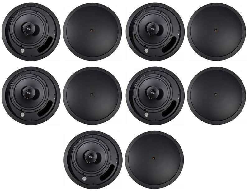 10) JBL Control 18C/T-BK 8" 70v Commercial Black Ceiling Speakers For Restaurant image 1