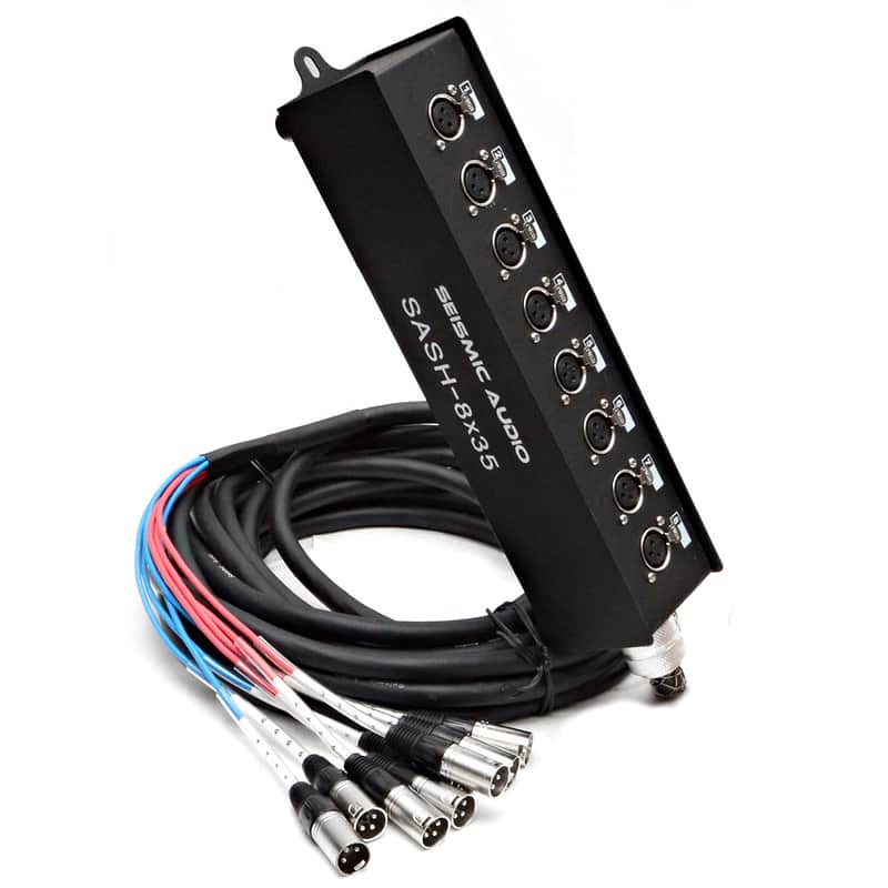 Seismic Audio SASH-8x35 8-Channel XLR Send Sub Snake - 35' image 1