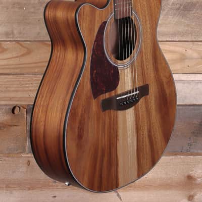 Ibanez PC50WSLCE Left-Handed Acoustic/Electric Guitar Open Pore Brown image 2