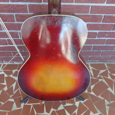 1930's Kay Baritone Archtop Guitar - B Tuning - Acoustic Electric - X Wide Fretboard - Period Case image 8