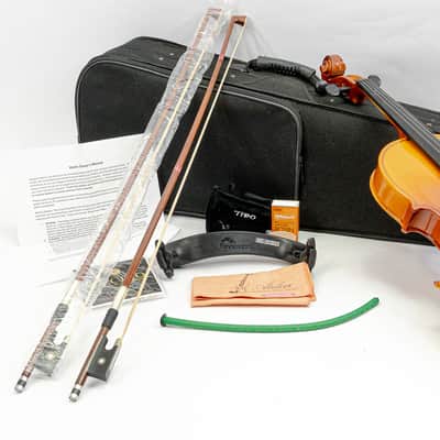 Mendini by Cecilio MV400 Solid Wood Violin – Beginner/Student Model with Case image 4
