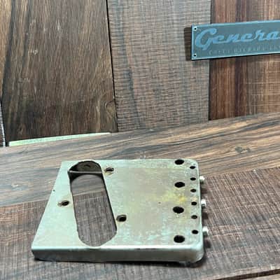 Fender  Telecaster Bridge Plate aged with GVT special Vintage Brass saddles  2020 Aged steel image 6
