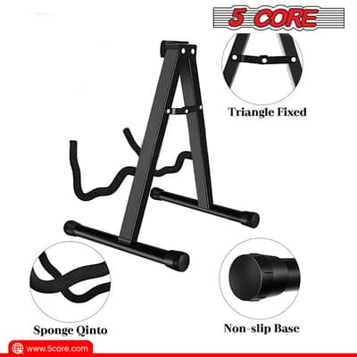 5 Core 6 PCS " A " type Electric Acoustic and Bass Adjustable height Guitar Stands image 9