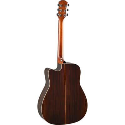 Yamaha Folk Cutaway Acoustic Electic Guitar - Rosewood - Vintage Natural image 4