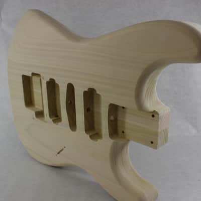 Unfinished Poplar HSH guitar body - fits Fender Strat Stratocaster neck Floyd Rose J896 image 7