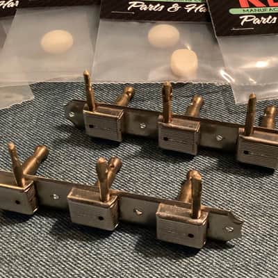 Kluson Deluxe Single Line Tuners - 1950’s Nickel w/ Kluson Replacement Buttons image 5