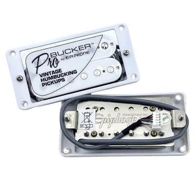Epiphone White Probuckers Guitar Humbucker Pickups Neck and Bridge Set image 2