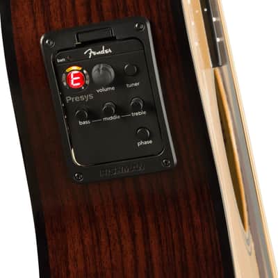 Fender Classic Design CC-140SCE Concert Natural Electro Acoustic Guitar & Case image 6