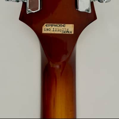 Epiphone FT-570Sb Sheraton 1973 - Cherry Burst Low Action Japan Hard Case. image 7