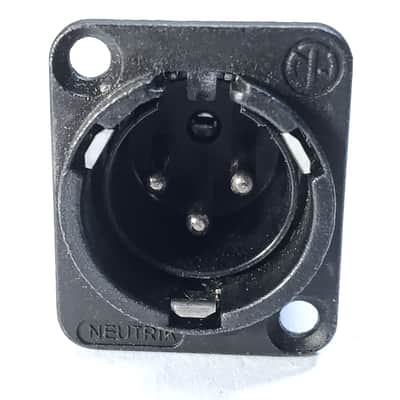 80's Neutrik (Swiss Made) NC3MD Series 3-Pin Panel Mount XLR Male Input Jacks image 2
