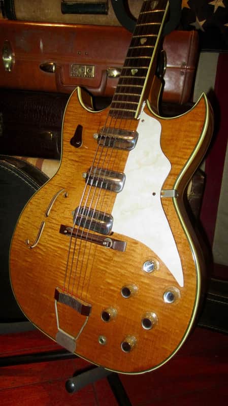 ~1963 Kay Airline Barney Kessel Deluxe 3 Pickup Natural image 1