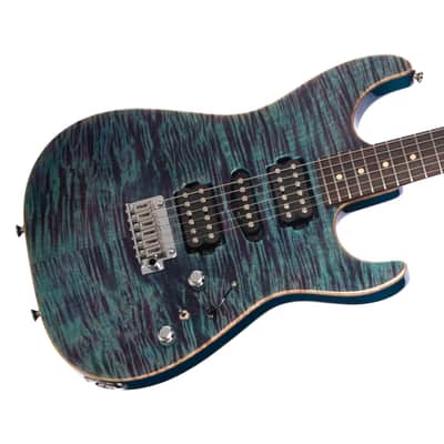 Tom Anderson Drop Top - Sheer Ultraviolet Blue with Binding - Custom Boutique Electric Guitar - NEW! image 3