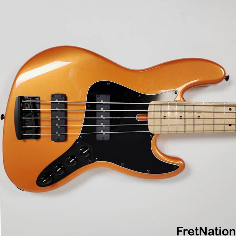 Nordstrand Audio Nordy vJ5 5-String Bass Tangerine Metallic Big Singles 2B PreOwned 11.60lbs # 293 image 1