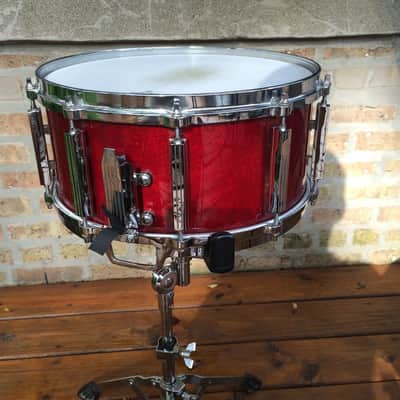 Tama Artwood Birch Snare 6.5x14 - AW336 1986 Cherry Wine image 6