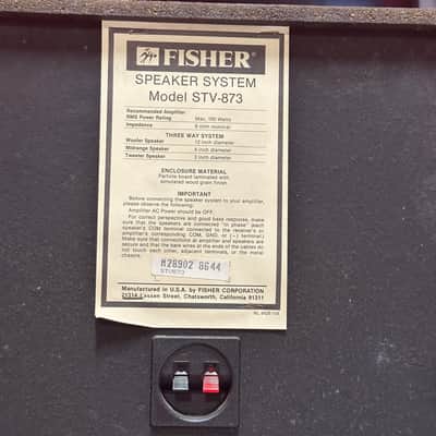 Fisher STV-873 3-Way Floor-standing Speakers 100 Watts image 8
