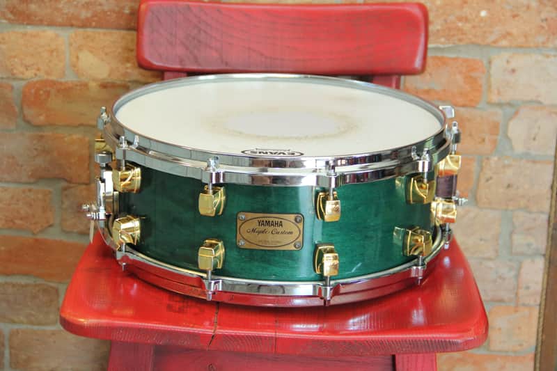 Yamaha Maple Custom Torquoise snare 14x5.5 image 1
