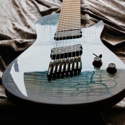 GB Liuteria Custom Boutique kapooya 8 string fanned Lichtenberg effect edition image 18