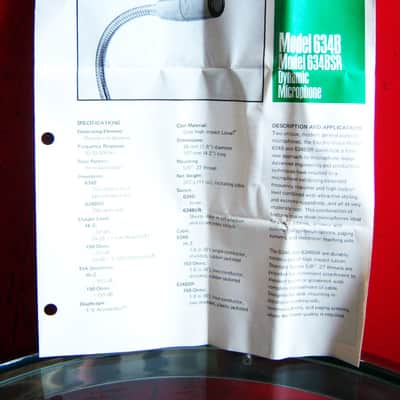 Vintage 1980's Electro-Voice 634B / 641 / 634BSR / 638 Omnidirectional Dynamic Microphone Hi Z w accessories HAM radio image 4