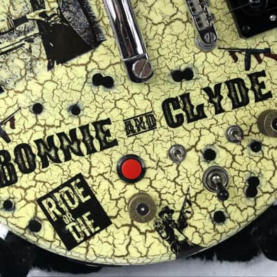 Custom Crackle Painted and Upgraded Epiphone LP Special ll Guitar with Matching Headstock image 10