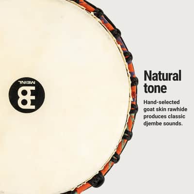 Meinl Percussion PADJ1-M-G 10" Travel Series Djembe, Synthetic Shell & Goat Head, Pharaoh's Script image 4