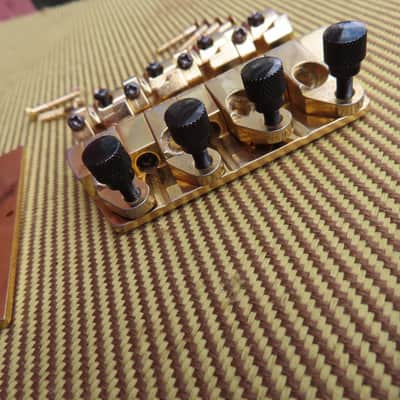 YAMAHA MB-1 MB-2 MOTION BASS BRIDGE GOLD 4 STRING with FINE TUNERS RARE!  CLEAN image 5