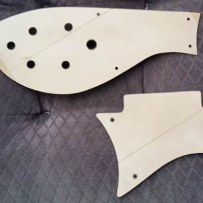 Custom Hand made plexiglass upper lower pickguards to fit on Rickenbacker 330 360 381 guitar image 4