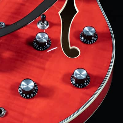 Eastman T486B-RD Thinline, Maple, Seymour Duncan Pickups, Bigsby, Red Finish - NEW image 10