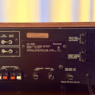 🎶✨ Sansui AU-888 / AU888 Vintage Integrated Amplifier w/ Excellent Wood Case — Serviced/Cleaned, Tested, 100V JDM image 16