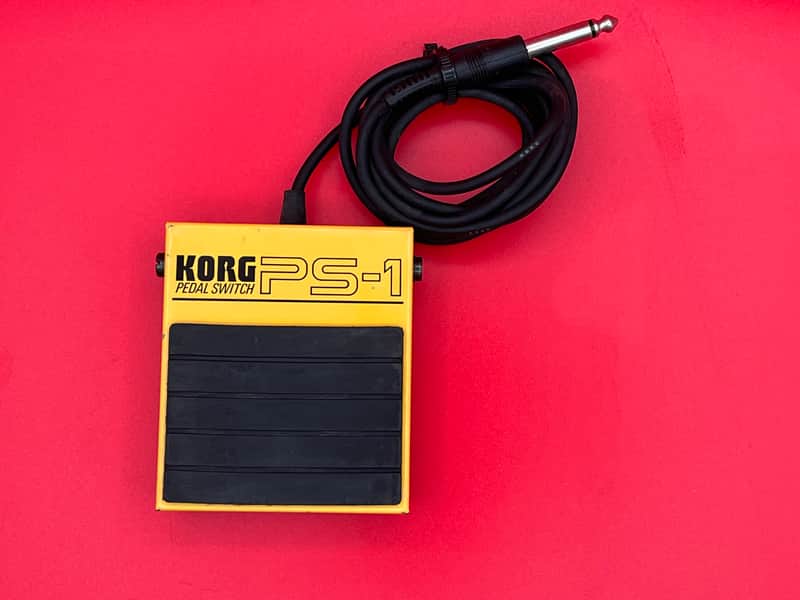 Korg PS1 Single Momentary Footswitch Sustain Pedal 2010s - Yellow image 1