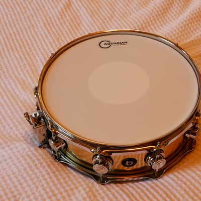 DW Collector's Series Snare Drum 2002 - Polished Brass w/ video image 8