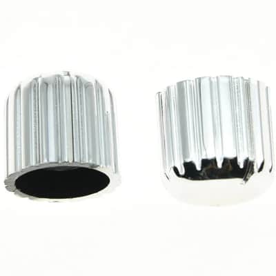 10 Piece Silver Guitar Amplifier AMP Knurled Knobs Pointers image 3