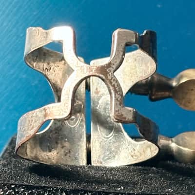 Vintage Harrison Soprano sax ligature silver plated image 1